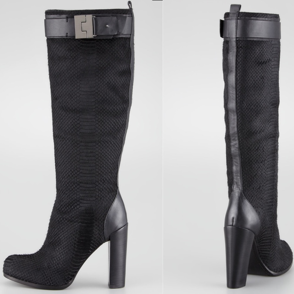RACHEL ZOE Camille Blk Leather Boots